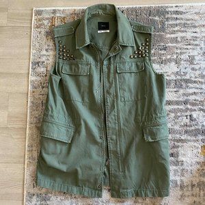 Like new!! Army Green studded vest